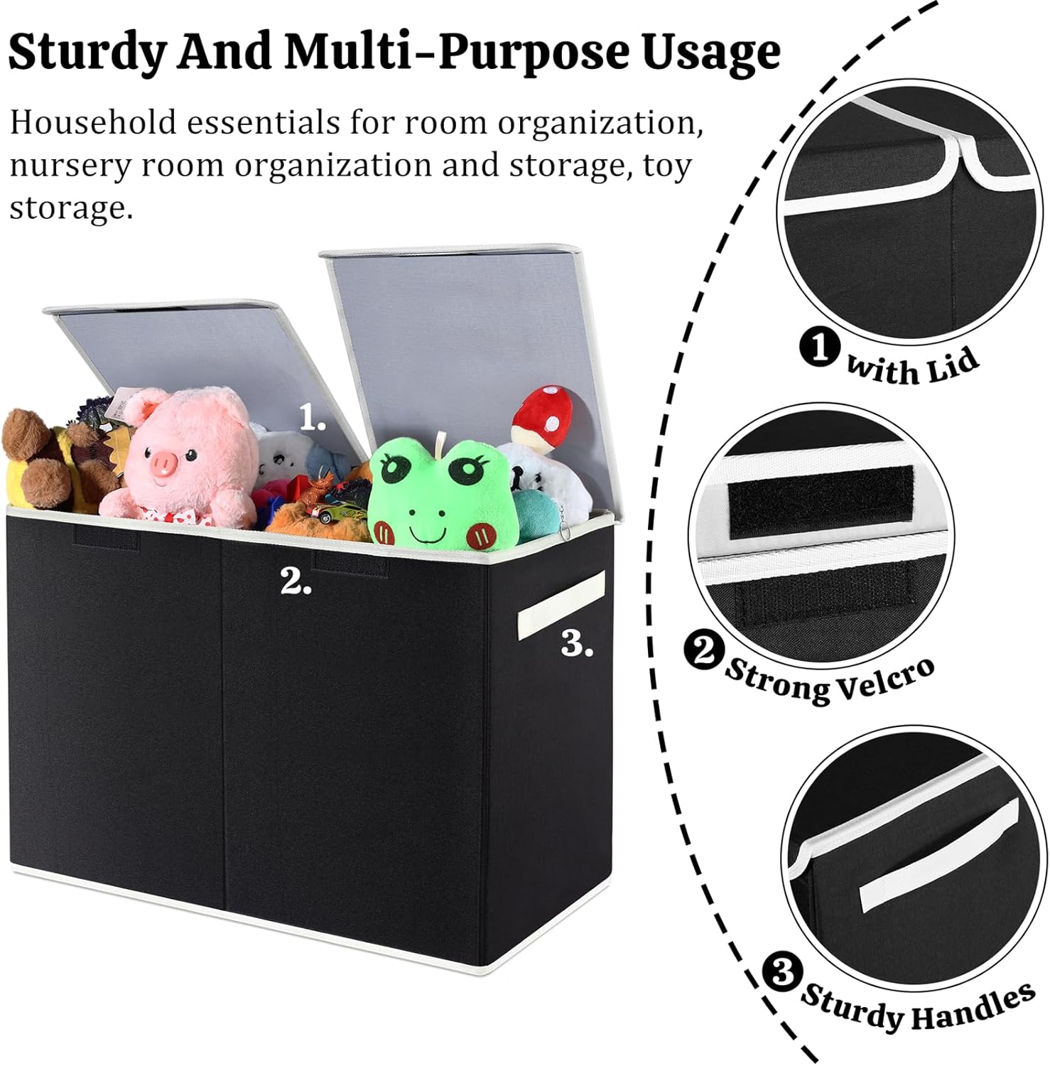 Thumbnail 3 de Linkmonde Toy Box with Lid for Toys