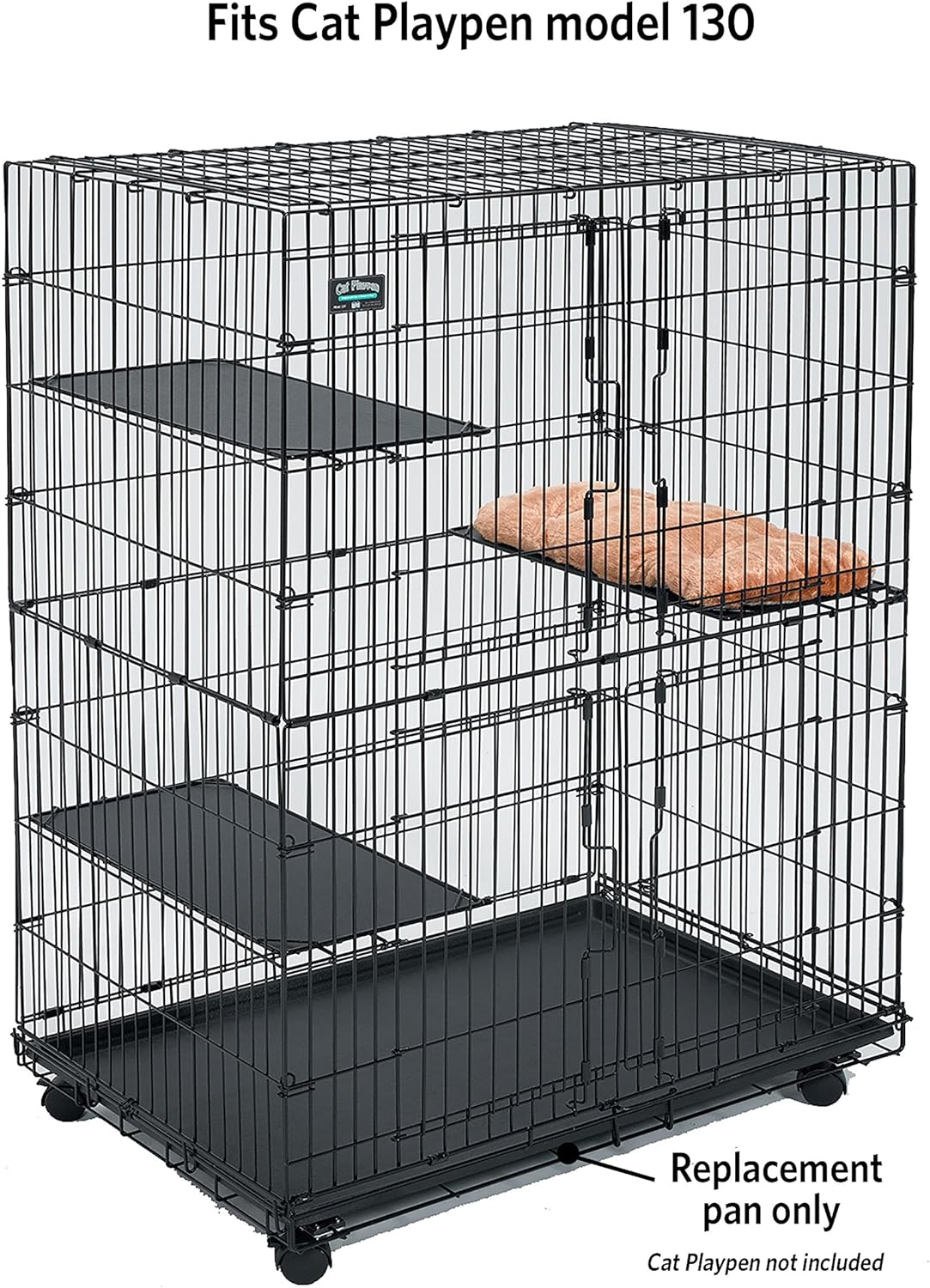 Thumbnail 2 de MidWest Homes for Pets 142PAN : poêle de rechange anti-fuites pour cage de chat (compatible modèles indiqués)