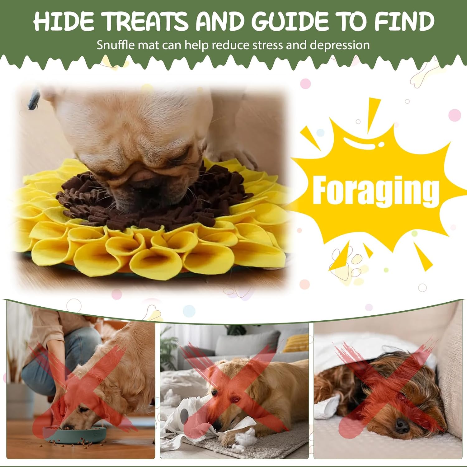 Thumbnail 2 de Snuffle Mat for Dogs: Interactive Foraging and Slow Feeding Mat