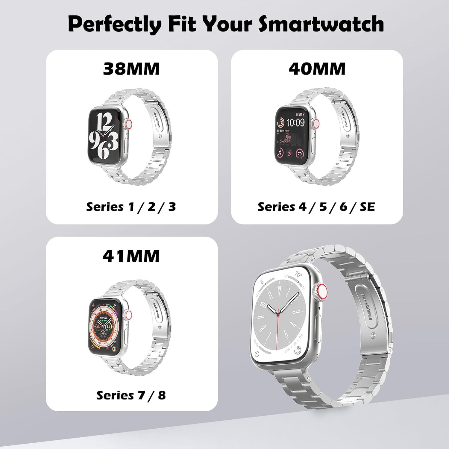 Thumbnail 1 de MoKo slim metal band 60g stainless steel