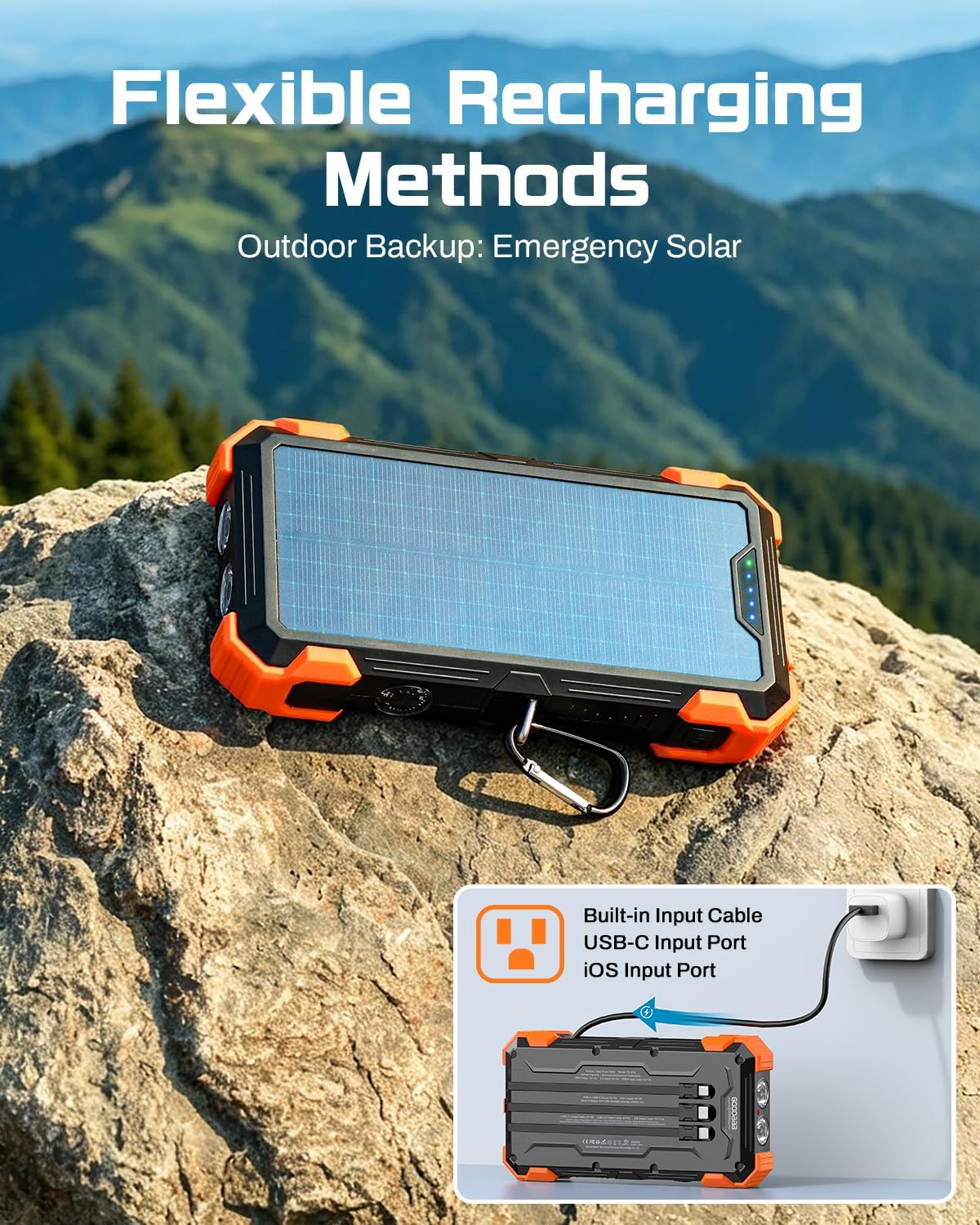 Detalle de GOODaaa Solar Power Bank 24000mAh