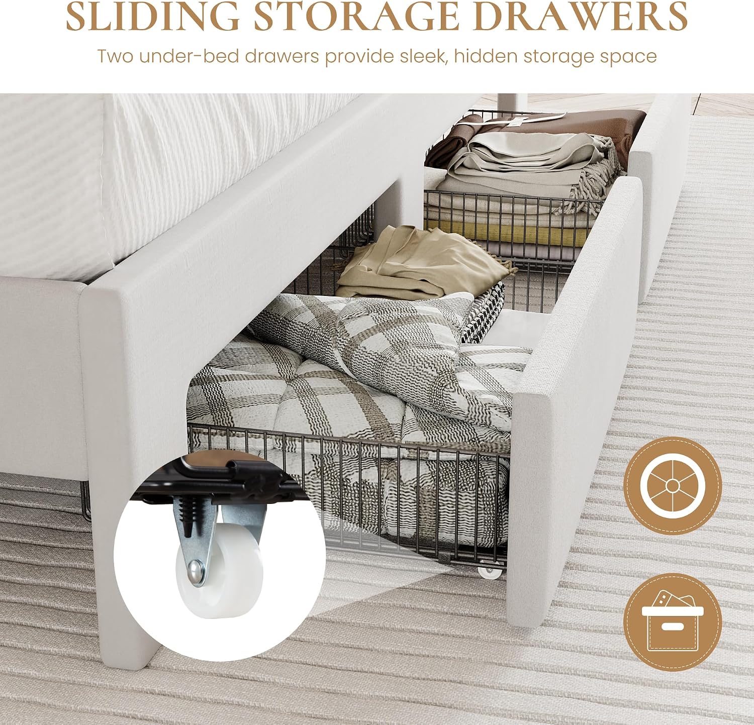 Detalle de SHA CERLIN Queen Bed Frame, Velvet