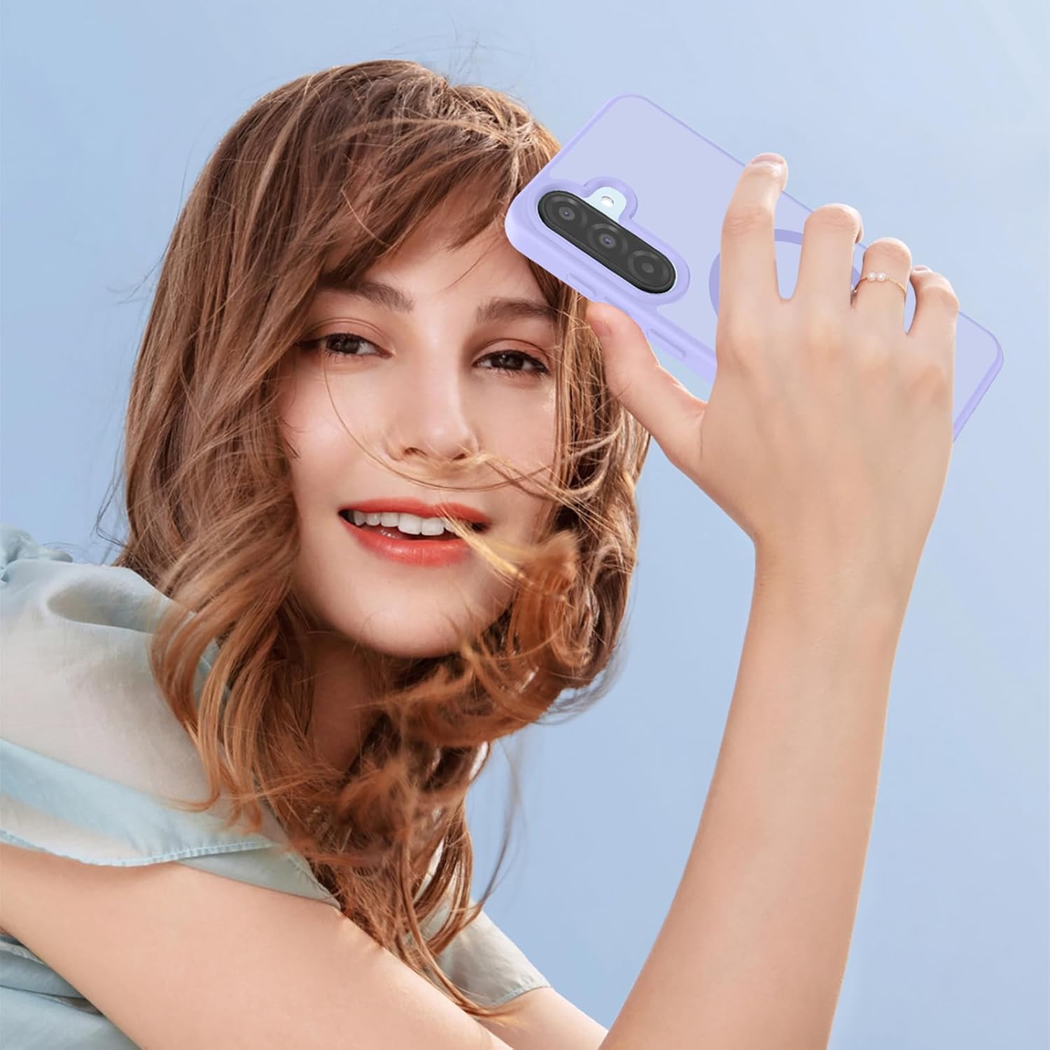 Thumbnail 6 de Czyoa coque magnétique TPU + protection écran et caméra pour Samsung Galaxy A17 5G/4G (violet clair)