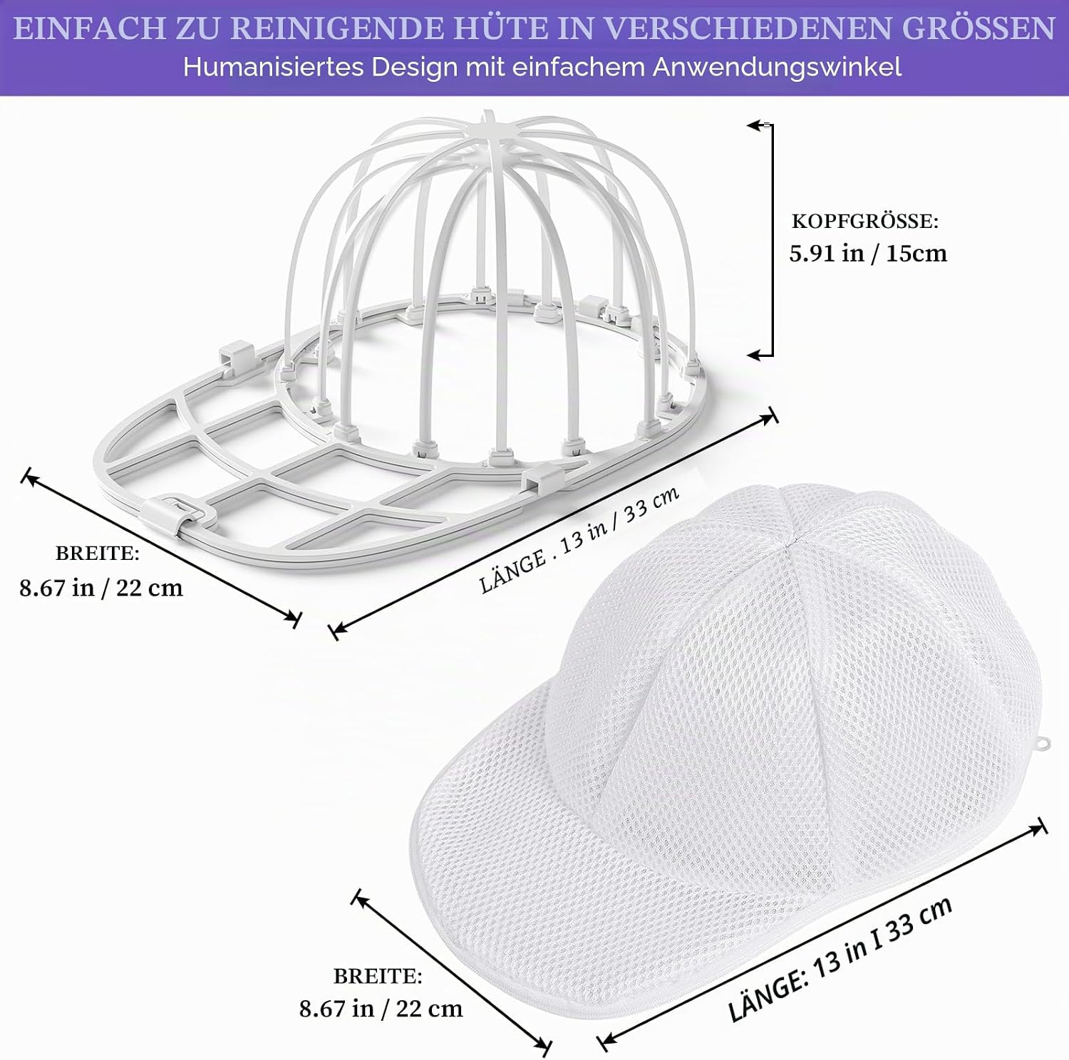 Detalle de Haiou Cap Washer – Cap-Waschmaschinen-Form für Baseballkappen