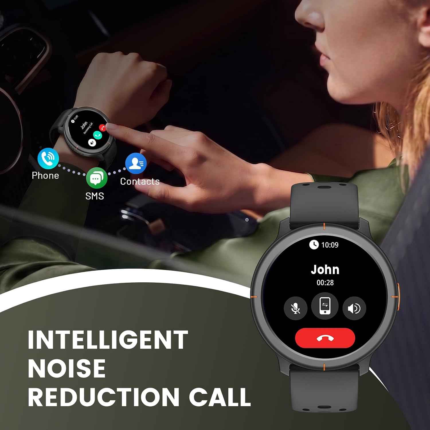 Detalle de SOUIE Smart Watch for Men and Women with Bluetooth Calls and Activity Tracking