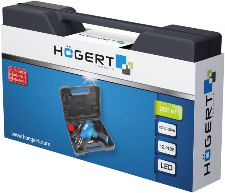 Thumbnail 4 de Högert Technik lutownica transformatorowa 200 W z 3 poziomami temperatury i LED