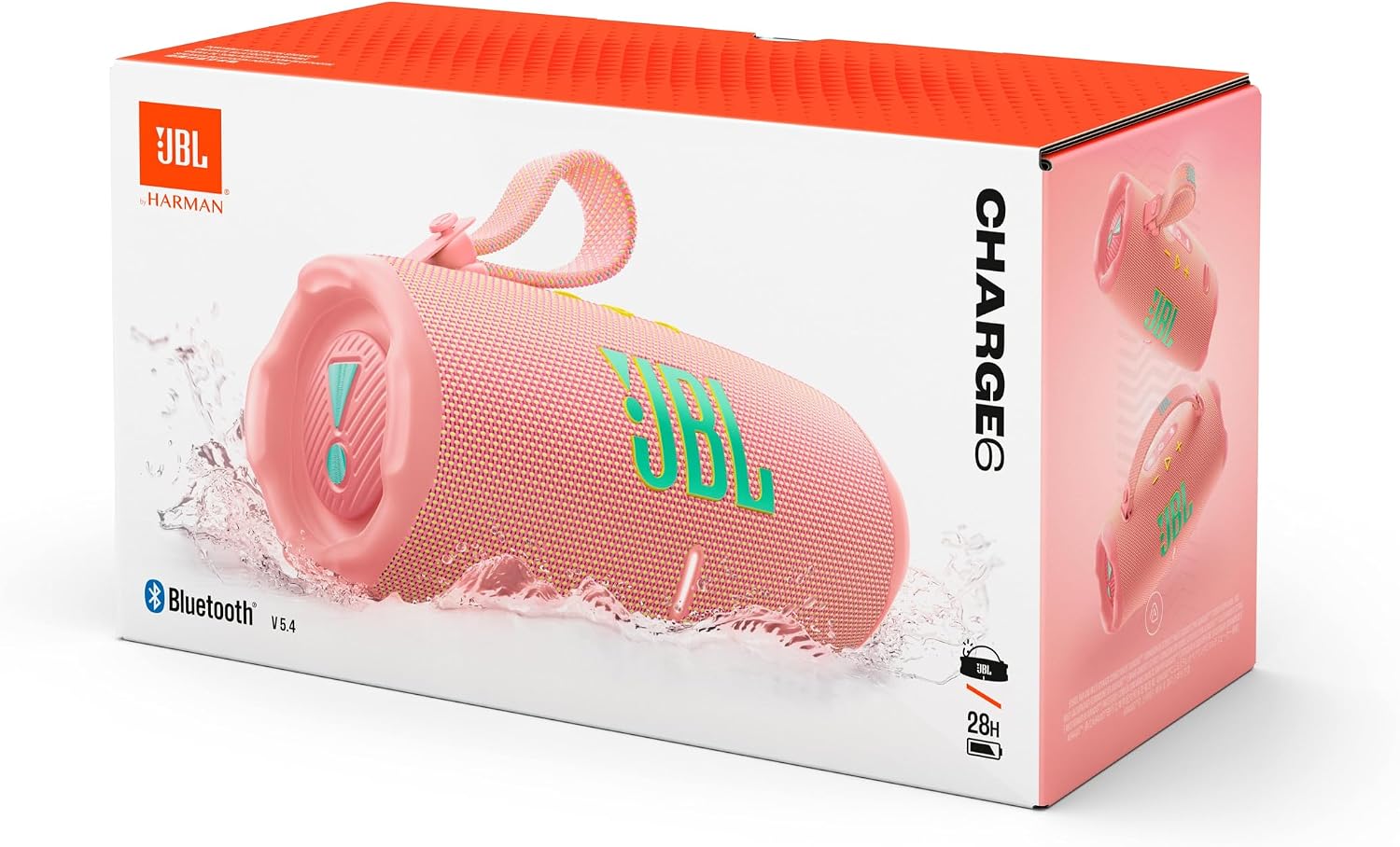 Detalle de JBL Charge 6 Wireless Portable Bluetooth Speaker (Pink)