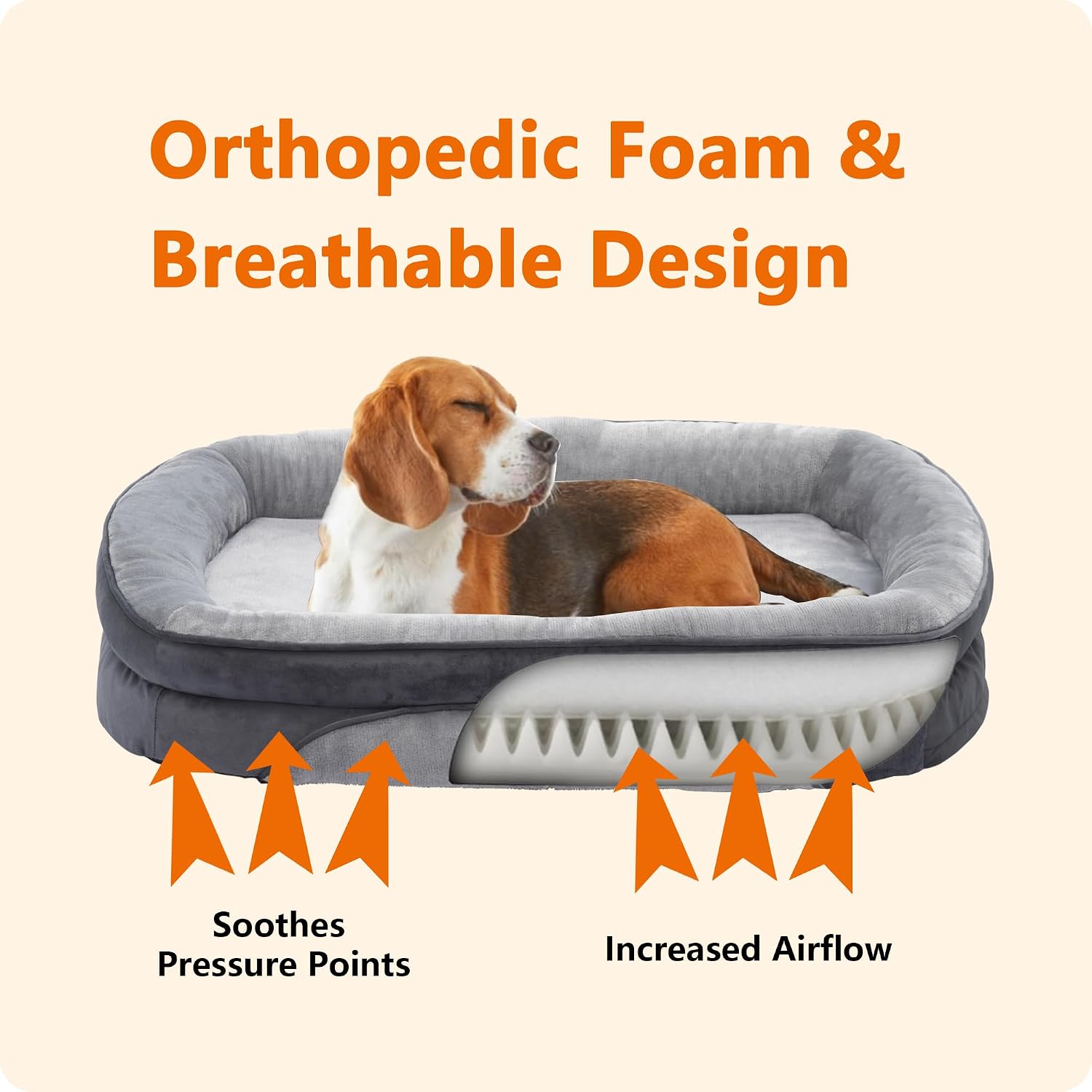 Thumbnail 1 de HMTOPE Orthopädisches Hundebett 90 x 71 cm