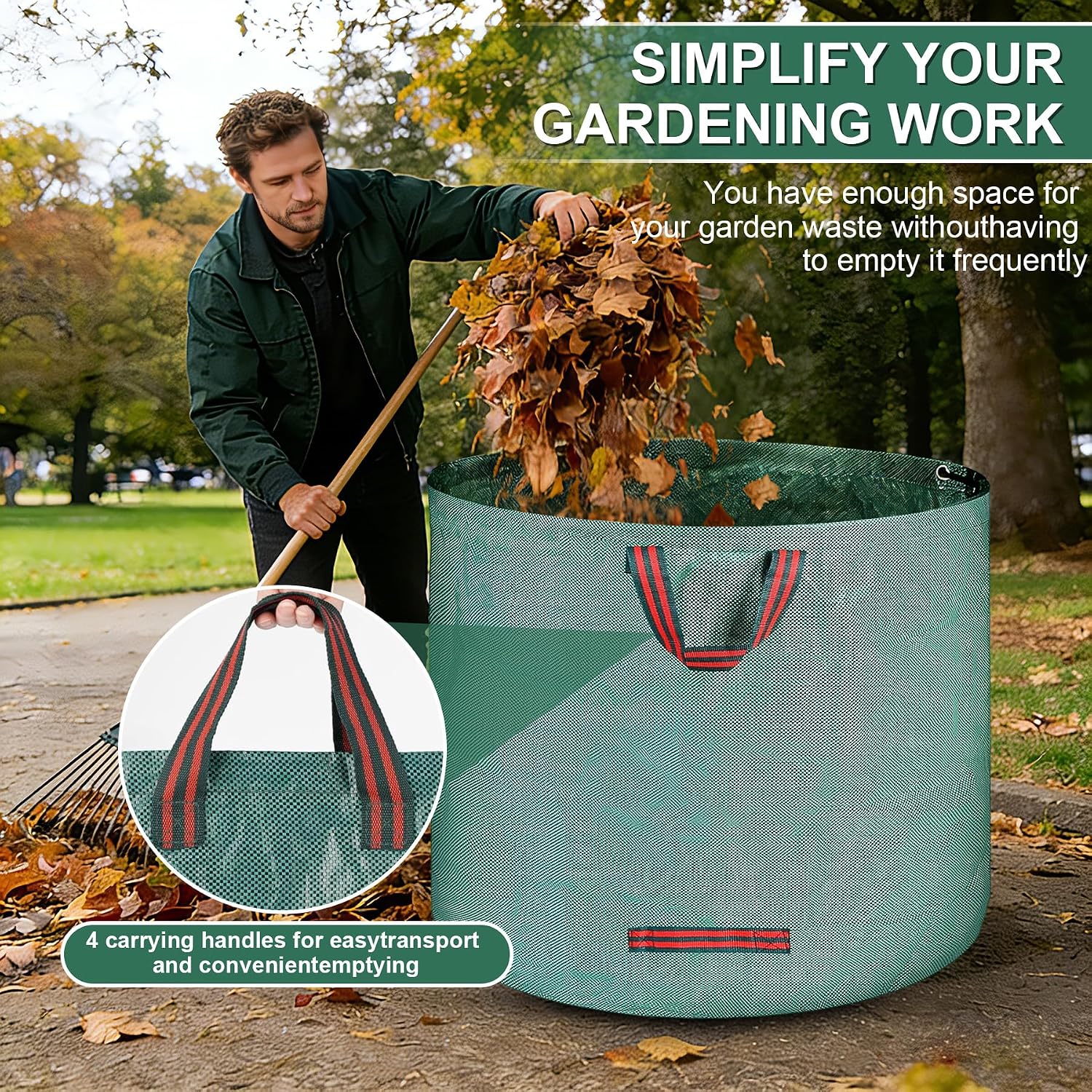 Thumbnail 5 de Sac jardin 2x500L pliable avec poignées