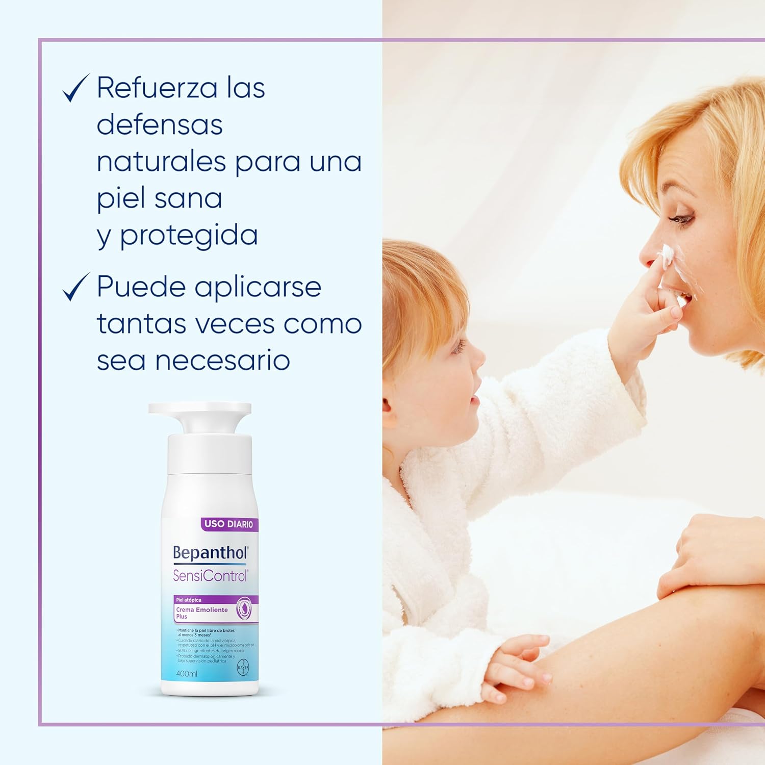 Thumbnail 6 de Bepanthol SensiControl Crema Emoliente para Piel Atópica - 400 ml