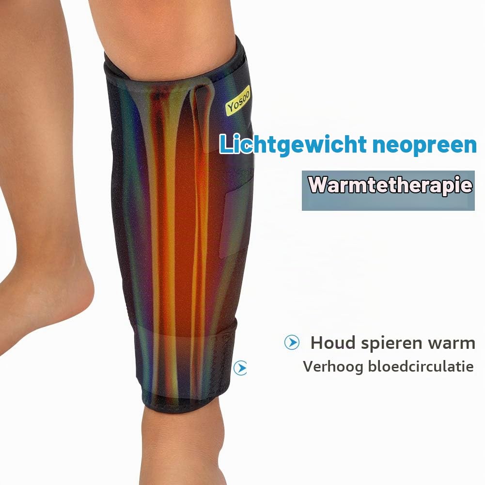 Detalle de Yosoo Health Gear verstelbare kuitbandage van neopreen met drie sluitbanden