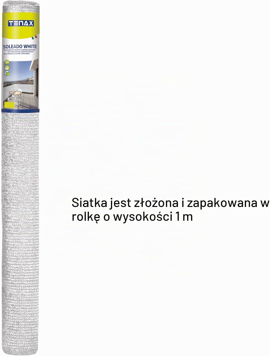 Thumbnail 2 de TENAX Soleado 1A150235 – biała siatka osłonowa 2 × 10 m z HDPE
