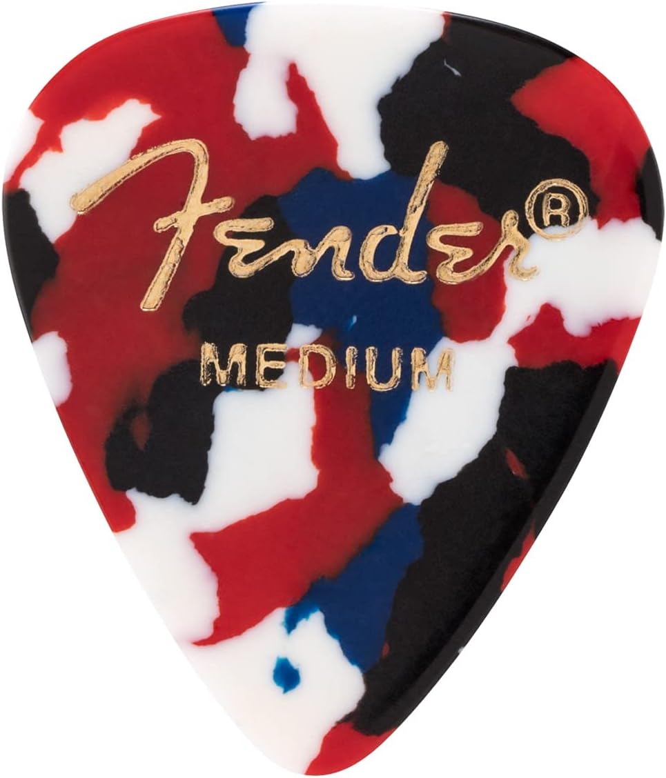 Thumbnail 6 de Fender 351 Premium gitarrplektrum, tunna i celluloid, vit Moto, 12-pack