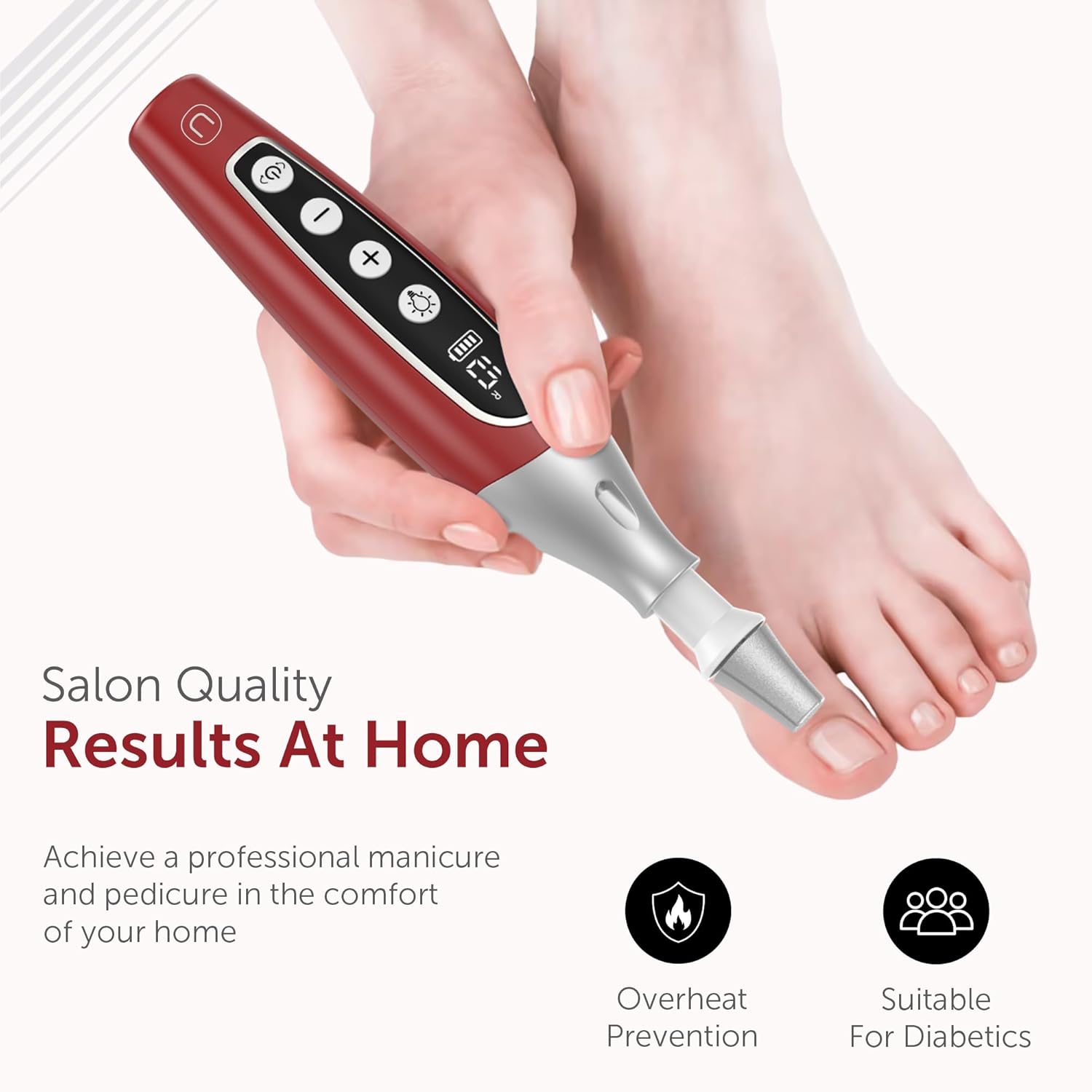 Thumbnail 4 de UTILYZE PediLux Pro (Cordless) Nail Drill Kit with 10 Speeds and LED Display