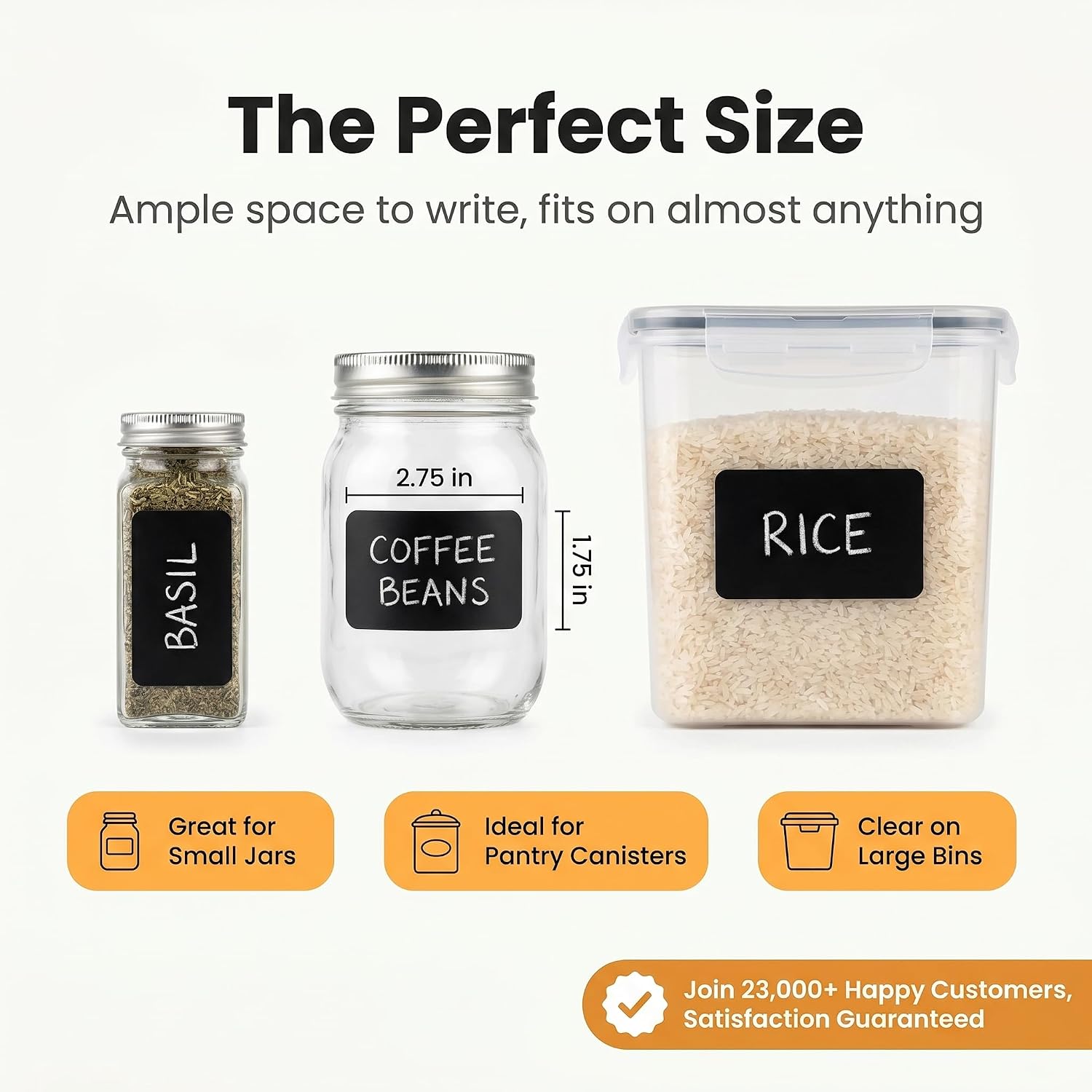 Detalle de Chalkboard Food Container Labels, 2.75 x 1.75 Inches