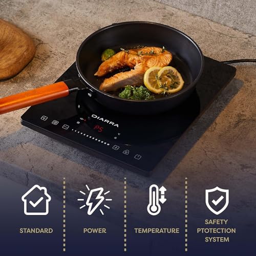 Detalle de CIARRA CBTIH1 2000W Induction Hob with 8 Modes and Sensor Touch Control