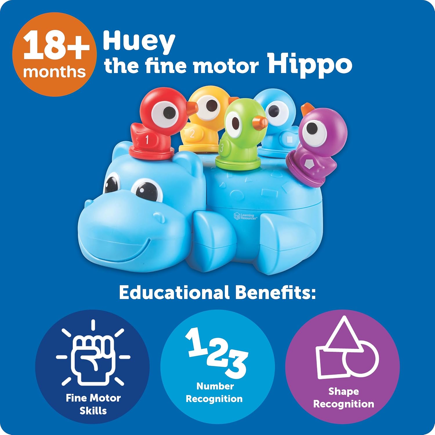 Detalle de Huey l’hippotomame et ses amis – Jeu pour la motricité fine, dès 18 mois