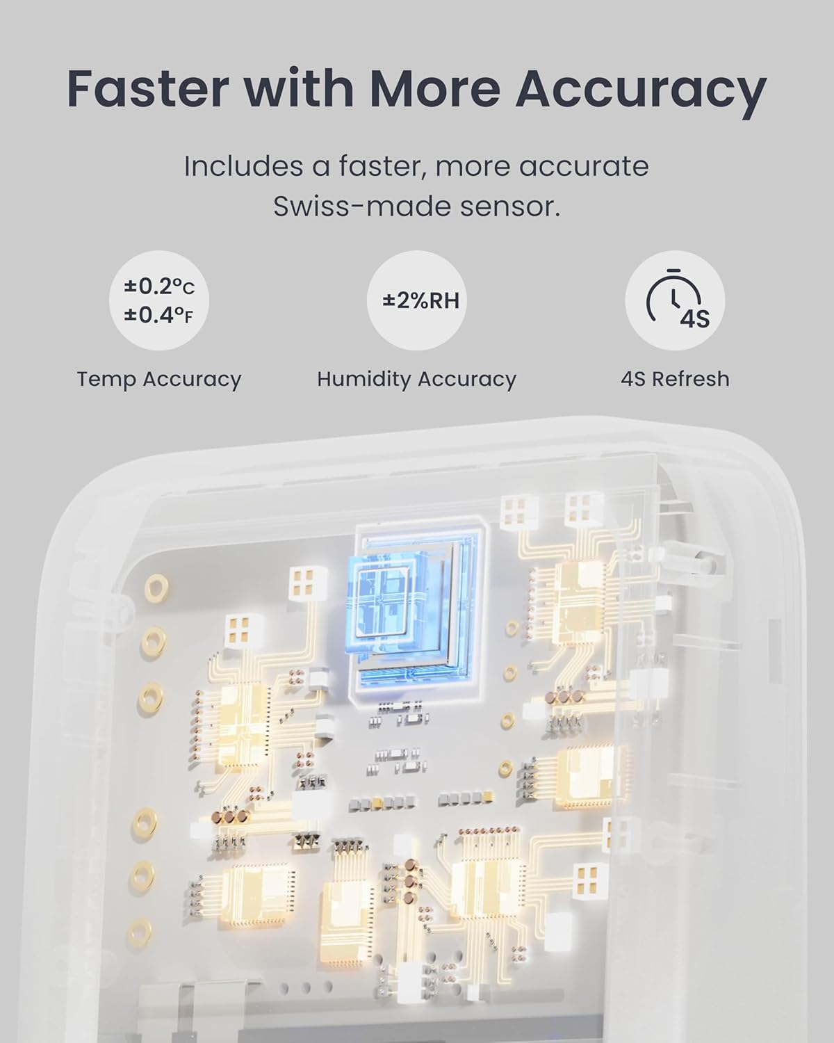Thumbnail 2 de SwitchBot Thermomètre Connecté – Hygromètre Intelligent avec Puce Suisse et Hub Mini (Bluetooth, option WiFi)