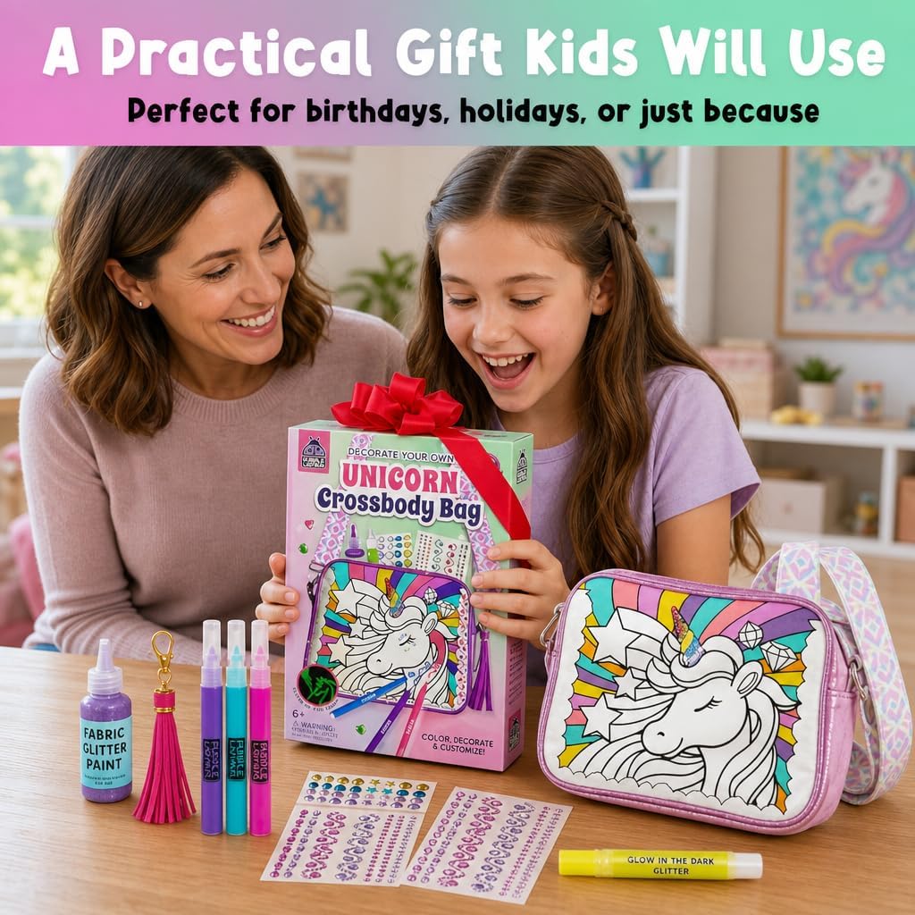 Detalle de Unicorn crossbody craft kit for kids