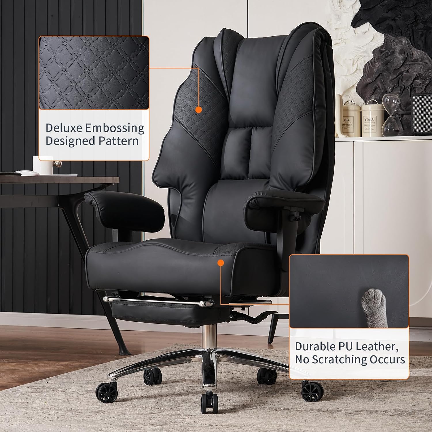 Thumbnail 5 de EXCEBET Ergonomic High‑Back Office Chair 400 lbs