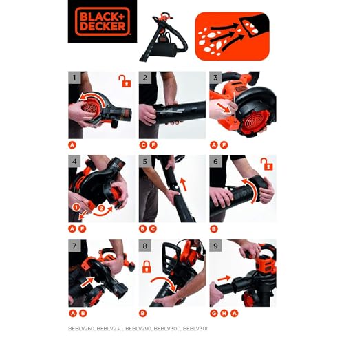 Thumbnail 31 de BLACK+DECKER BEBLV300-QS soffiatore, aspiratore e trituratore 3 in 1, 3000 W