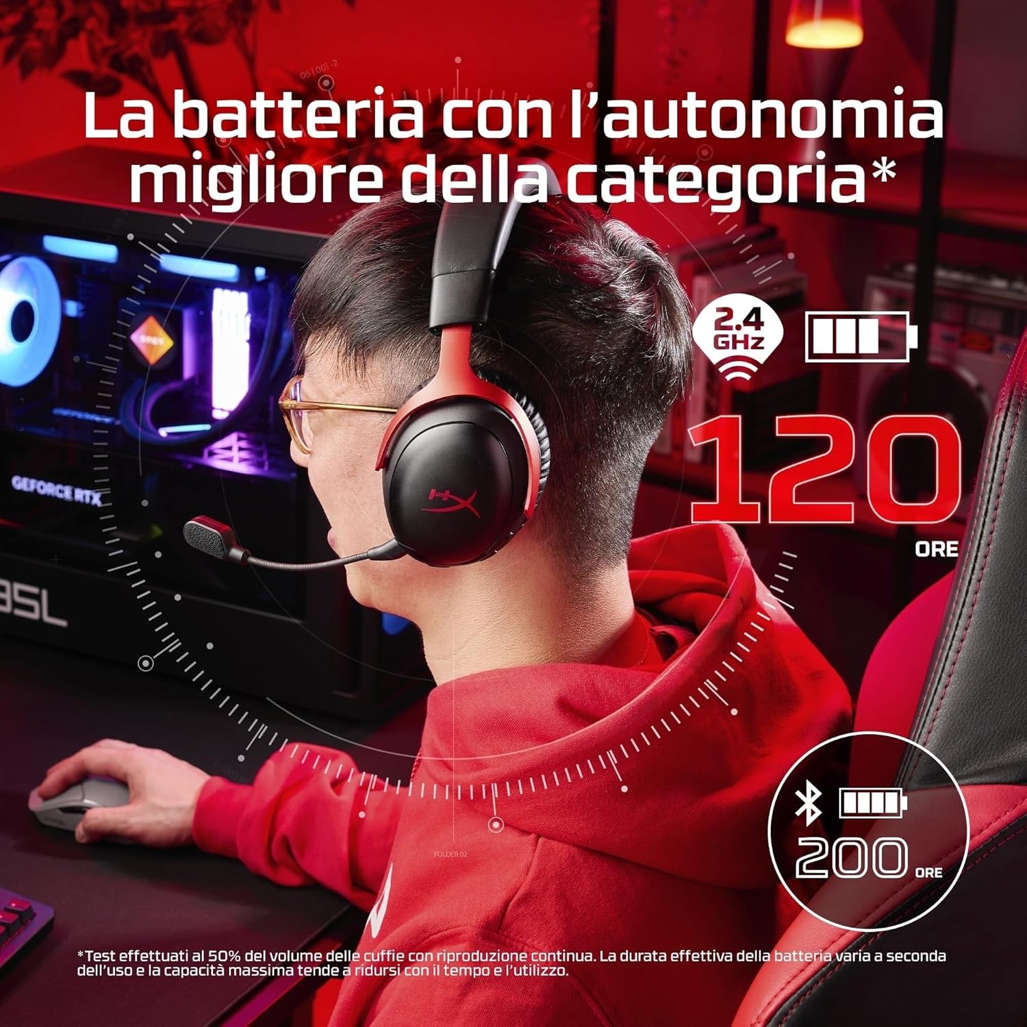 Thumbnail 1 de HyperX Cloud III S Wireless: cuffie Bluetooth con audio 3D e microfono con cancellazione del rumore