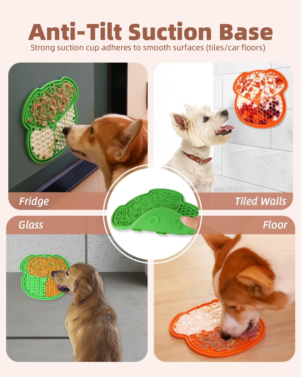 Detalle de ETIALURE Lick Mats 4-zone slow feeding