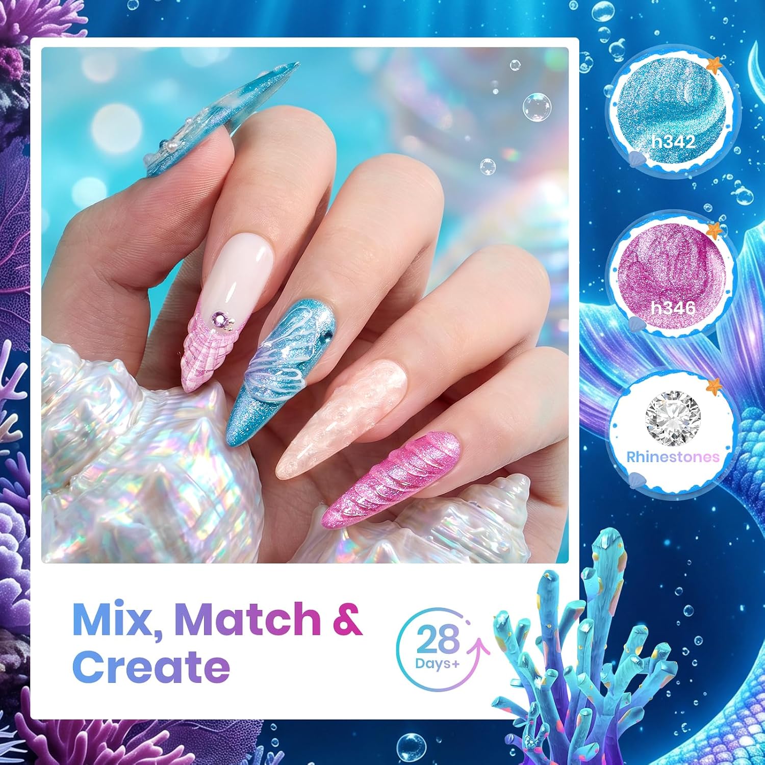 Thumbnail 2 de Beetles Spring Pudding Jelly Gel Nail Polish Set (20 Pastel Colors) with Top Coat & Base