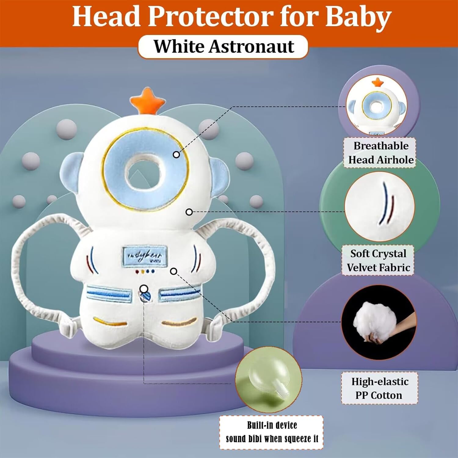 Thumbnail 1 de Bambebe Baby Head Protection Pillow Astronaut