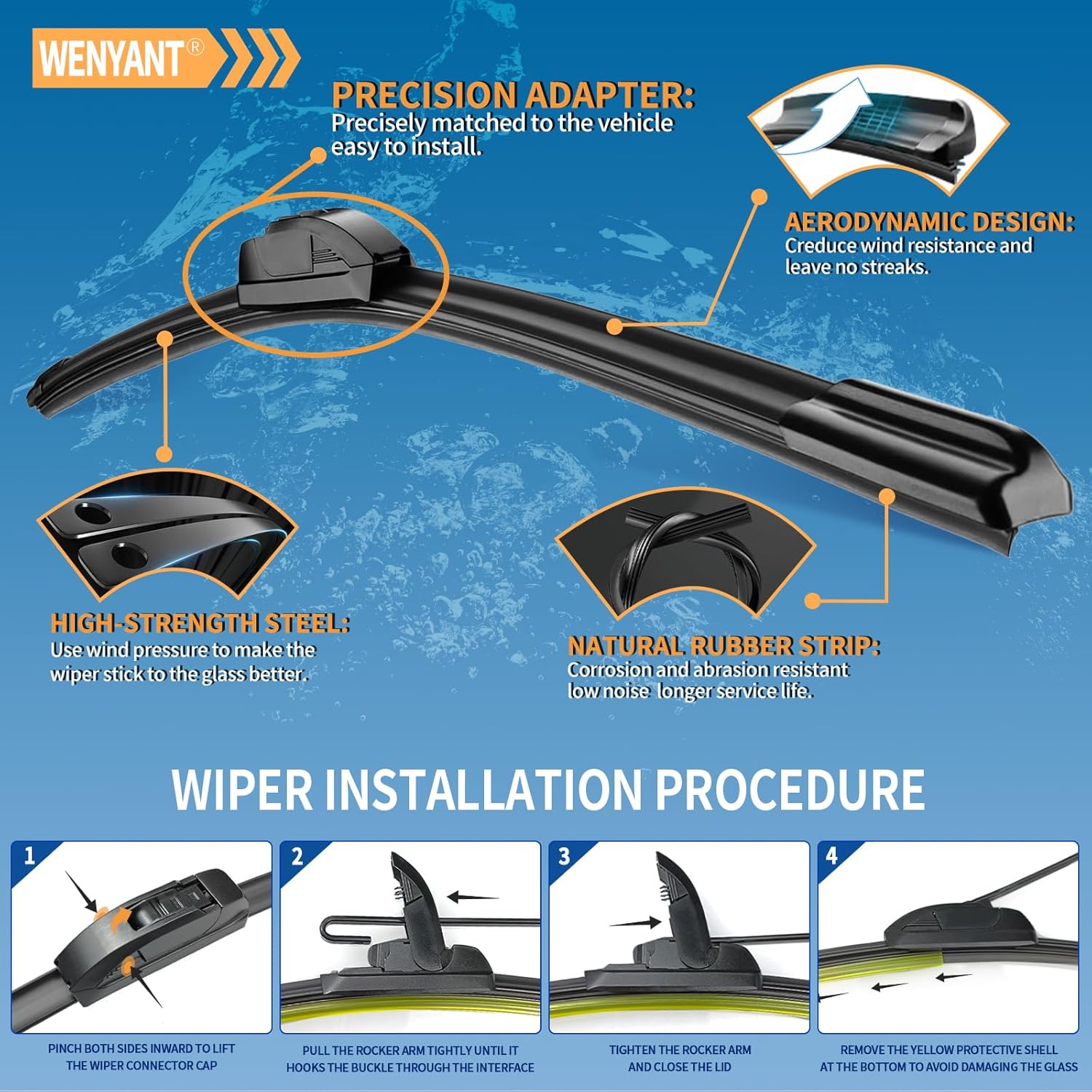 Thumbnail 2 de Wenyant 28" + 16" Wiper Blade Set for Nissan Altima & Maxima