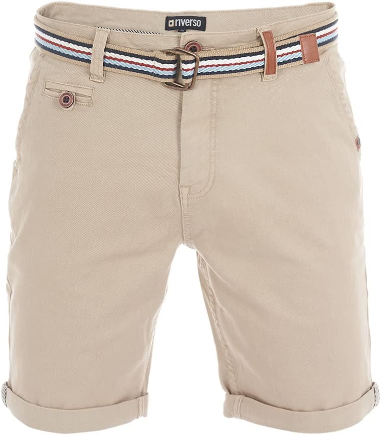 Thumbnail 6 de riverso Kurze Hosen Herren Chino Shorts mit Gürtel – Regular Fit, knielang