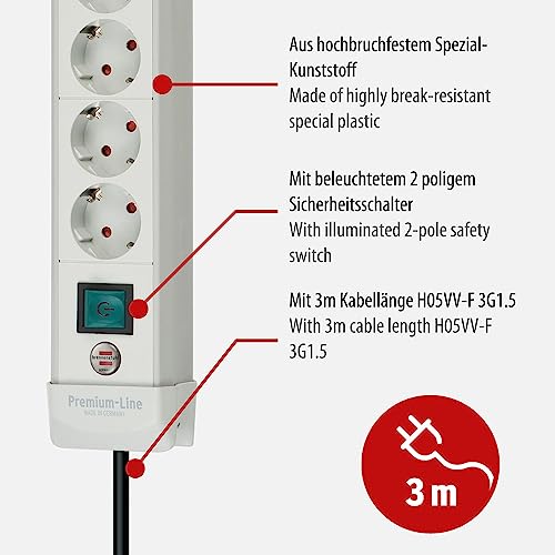 Thumbnail 2 de Brennenstuhl Premium-Line regleta 6 tomas, 3 m 🔌