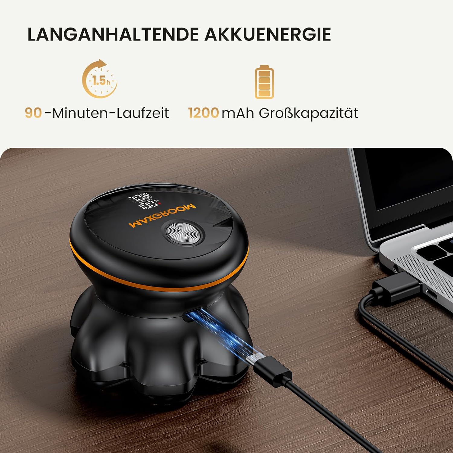 Detalle 2 de MAXGROOM 7D Glatzenrasierer 90 Min ⌛