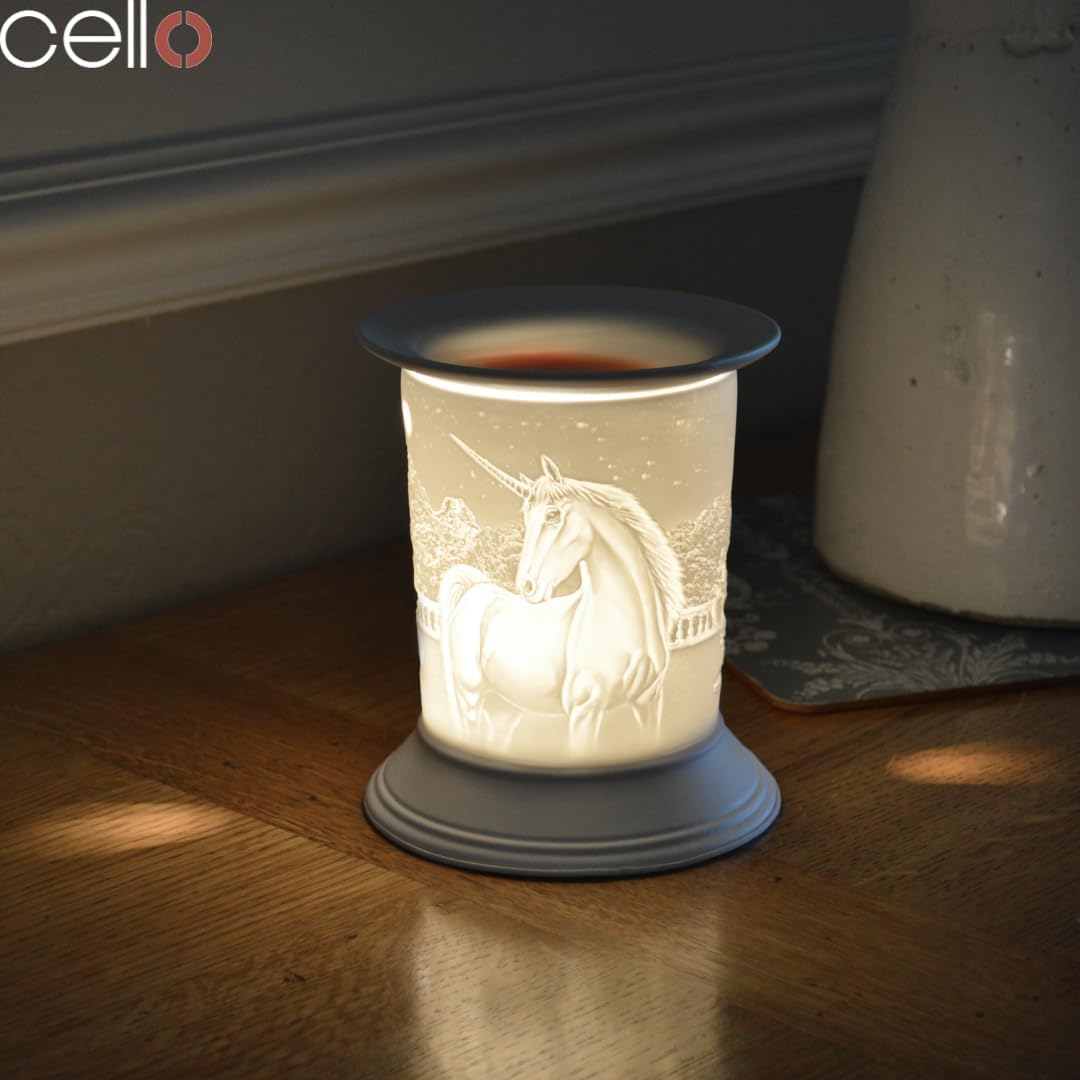 Thumbnail 4 de Cello Porcelain Straight Electric Wax Burner (Unicorn pattern) – electric wax melt & oil warmer