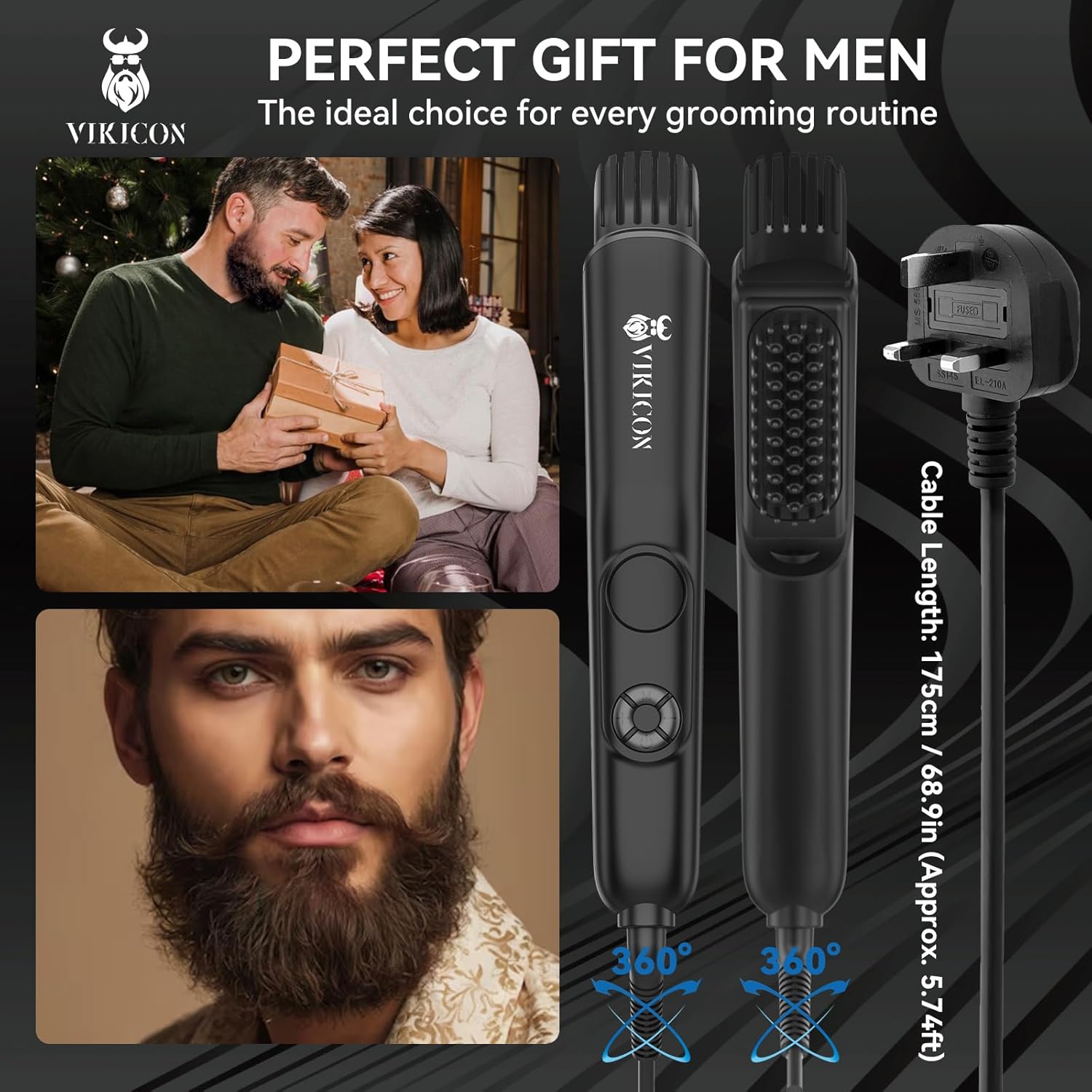 Thumbnail 6 de VIKICON Beard Straighteners Brush 3-in-1