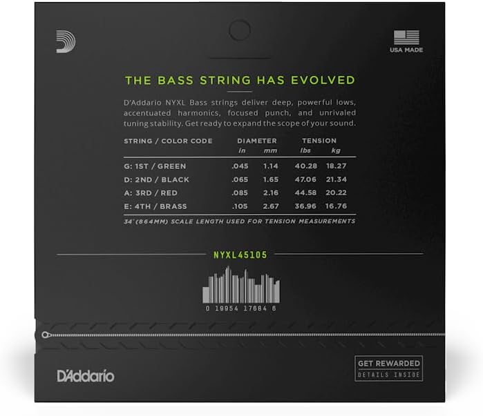 Thumbnail 1 de D'Addario Bass Guitar Strings 45-105