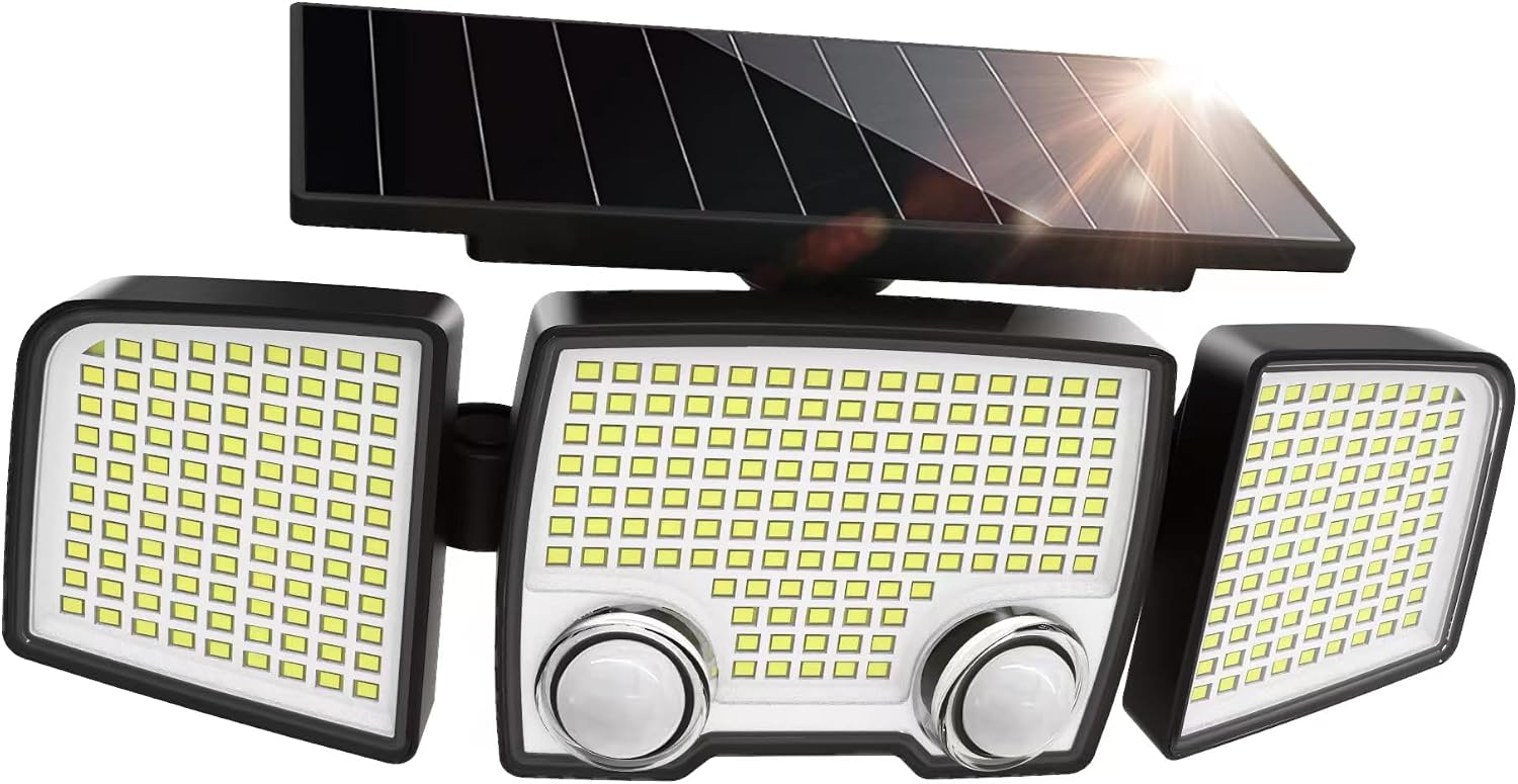 Detalle de LUTEC 332 LED Solar Outdoor Lights with Dual Motion Sensors and 270° Coverage