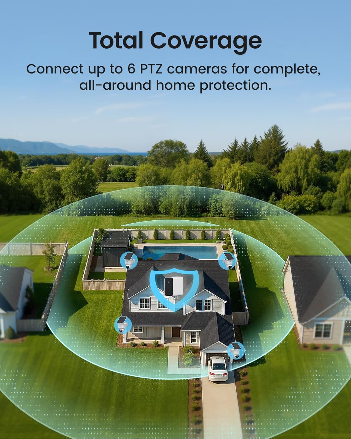 Thumbnail 3 de Aosu 4K T2 Ultra Kit – Caméras de Surveillance Extérieure Sans Fil Solaires, 2 Caméras