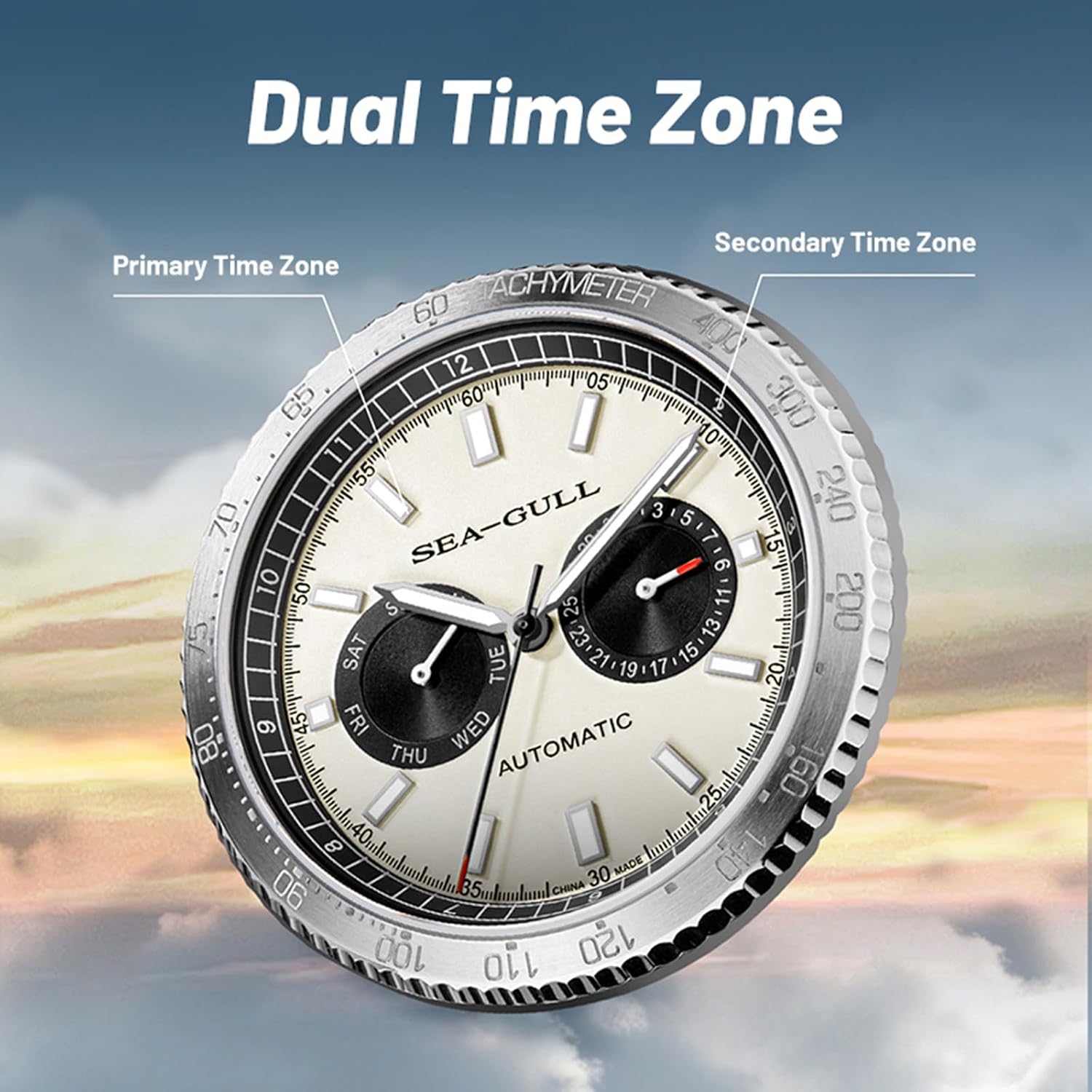 Thumbnail 4 de Sea Gull GMT 6177 montre automatique 43 mm