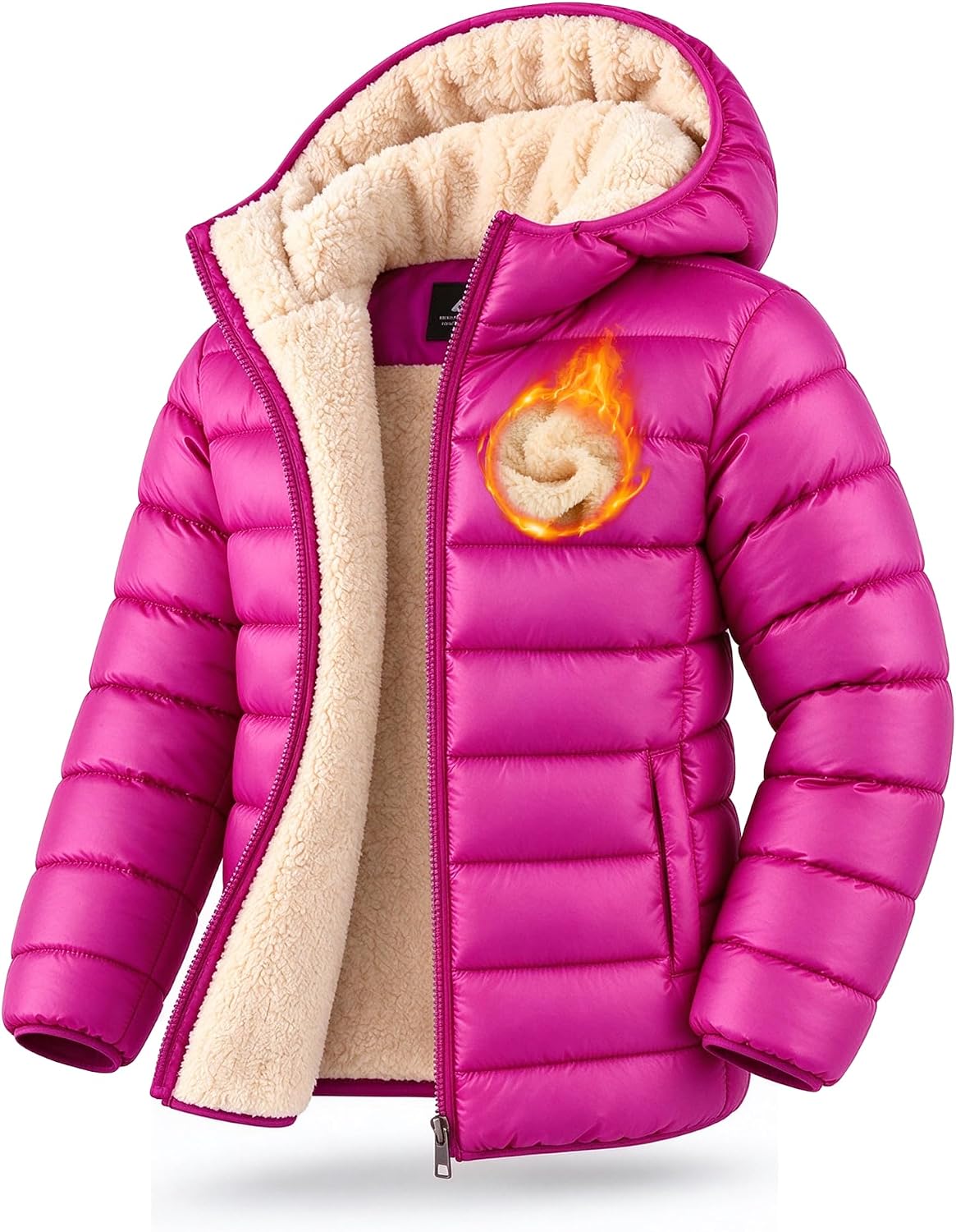 Detalle de WENTTUO Kids Winter Jacket with Hood