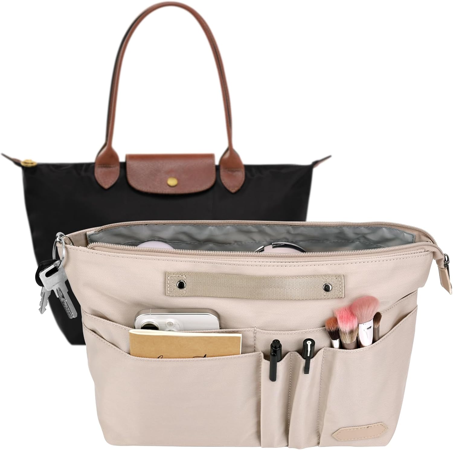 GADITIEK Bag Organiser for Longchamp Le Pliage Large, 15-pocket tote organiser
