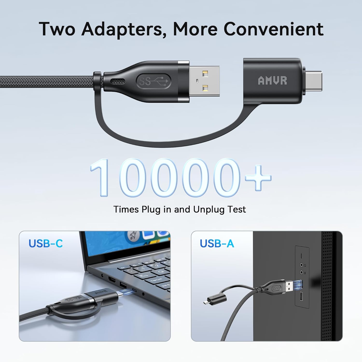Detalle de AMVR Link Cable with Charging (16FT) for Meta Quest 3/3S/2 and Pico 4