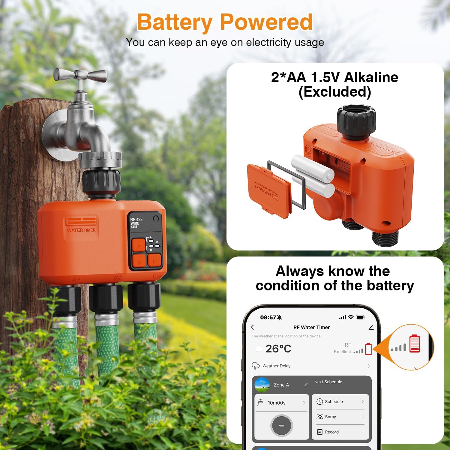 Thumbnail 6 de XinFuture Smart WiFi Sprinkler Timer for Garden Hose with App Control