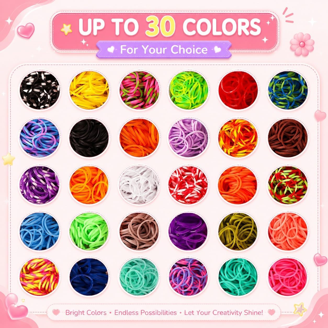 Detalle de BIZEE 2700+ Loom Bands Starter Kit with Refills, Charms, Beads, Clasps & Storage Box
