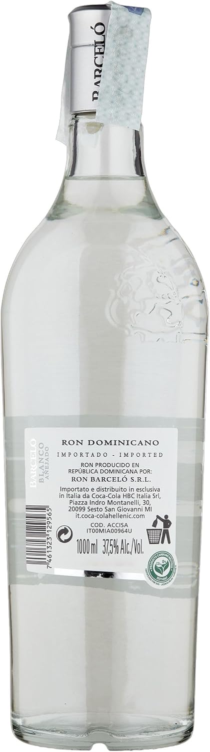 Detalle 2 de Ron Barceló Blanco 1000 ml 🍹 Perfecto para cócteles