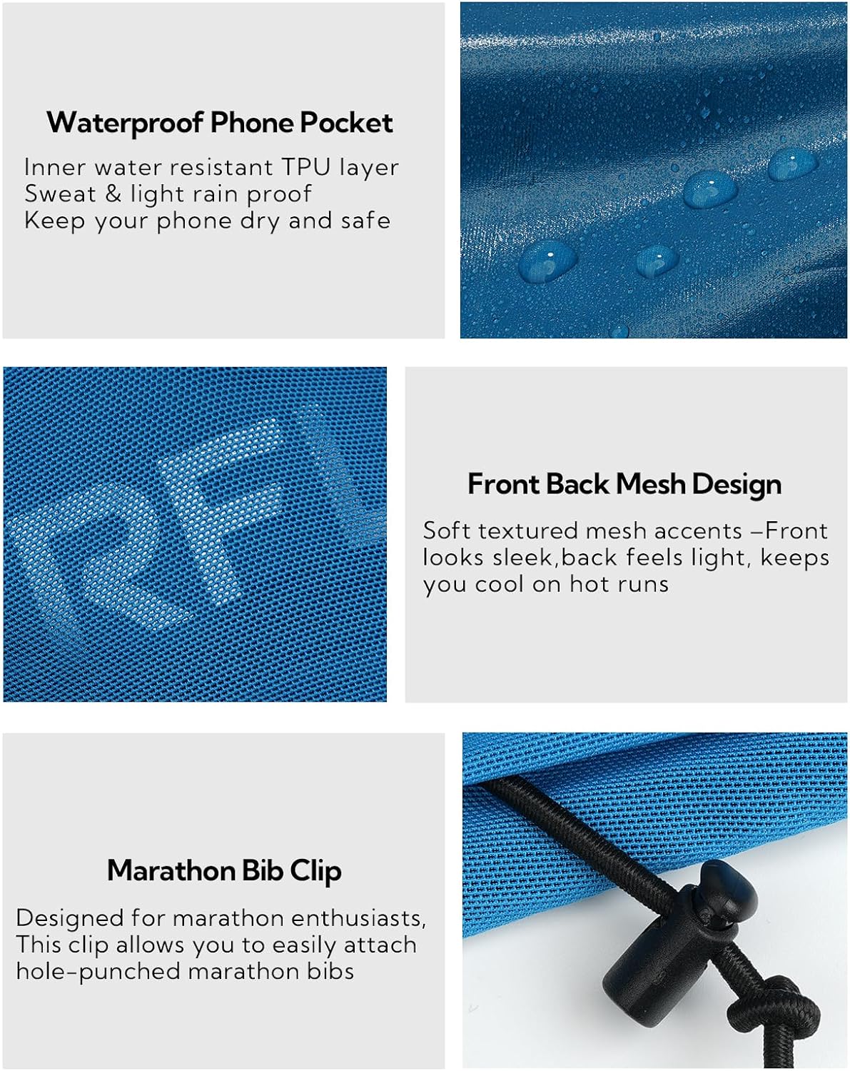 Thumbnail 4 de Waterfly Running Belt Bum Bag – Breathable, Anti-Bounce Waist Pack for Runners
