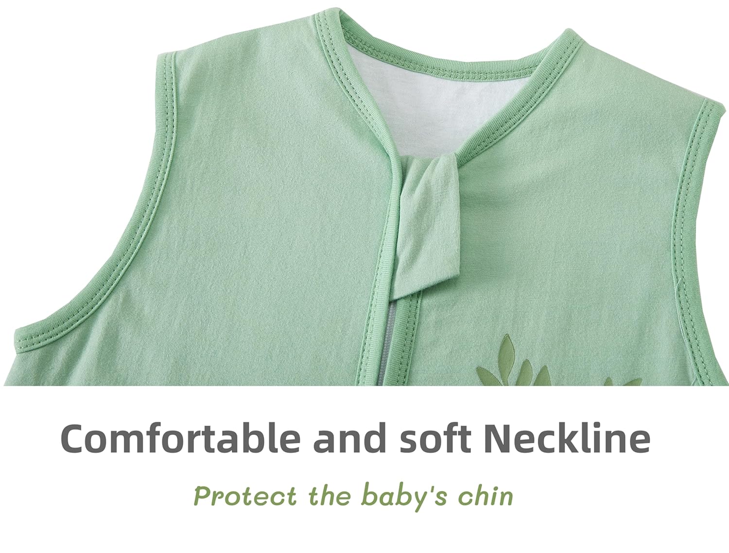 Thumbnail 2 de Chilsuessy Baby Schlafsack Sommer mit Füßen 0.5 Tog – 70–100 cm, 100% Baumwolle, Grün