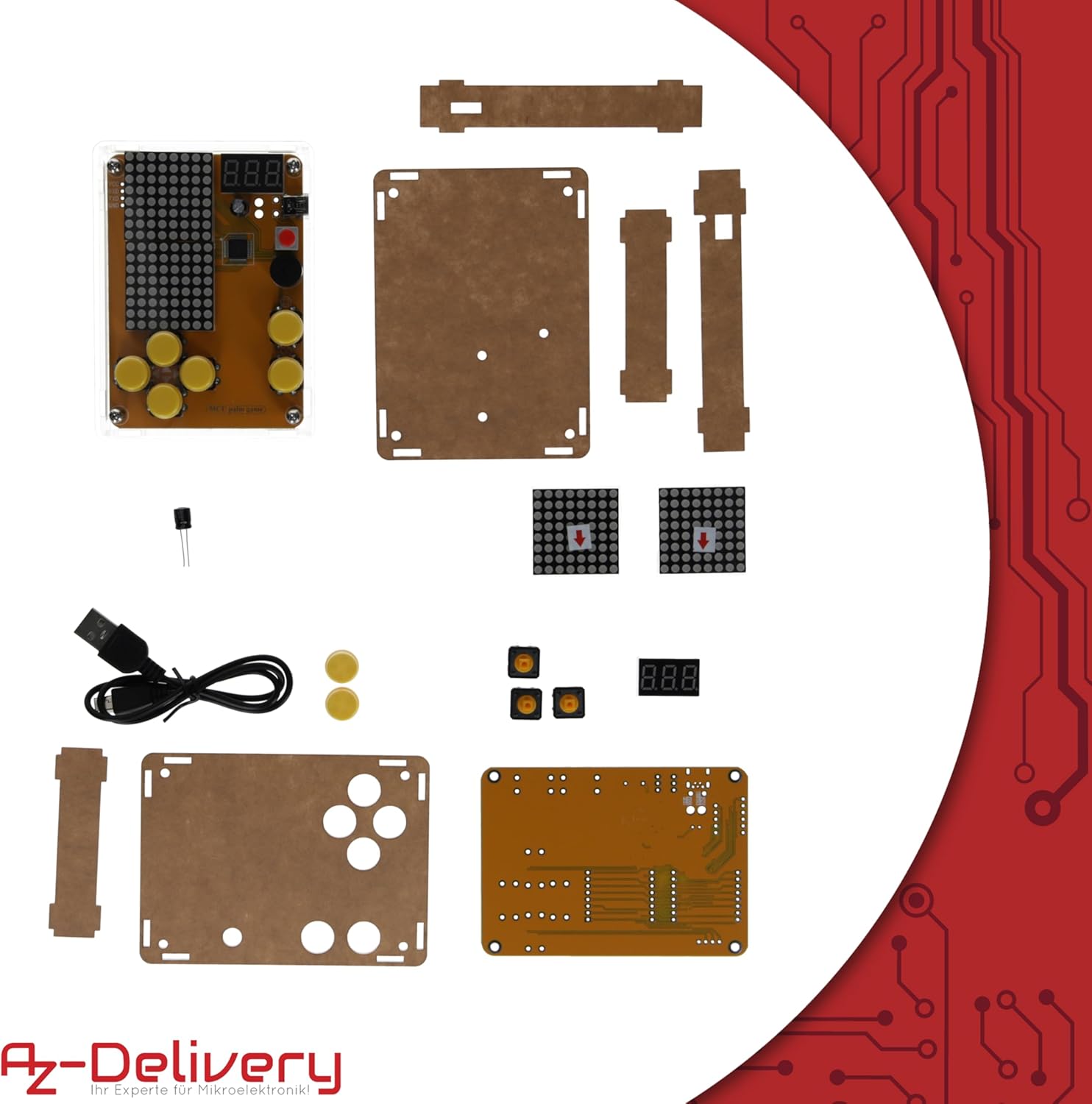 Thumbnail 1 de AZDelivery Kit elettronica fai da te per console retrò portatile (con istruzioni e kit di saldatura)
