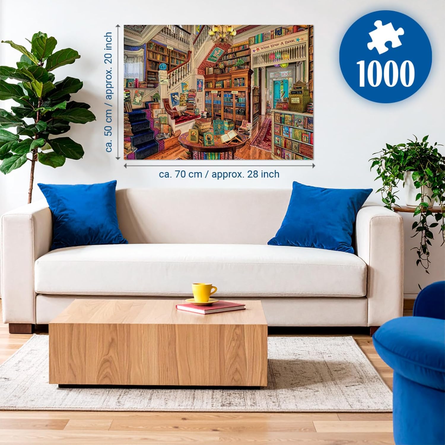 Detalle de Ravensburger The Fantasy Bookshop 1000 Piece Jigsaw Puzzle (70 x 50cm) for Adults and Kids 12+