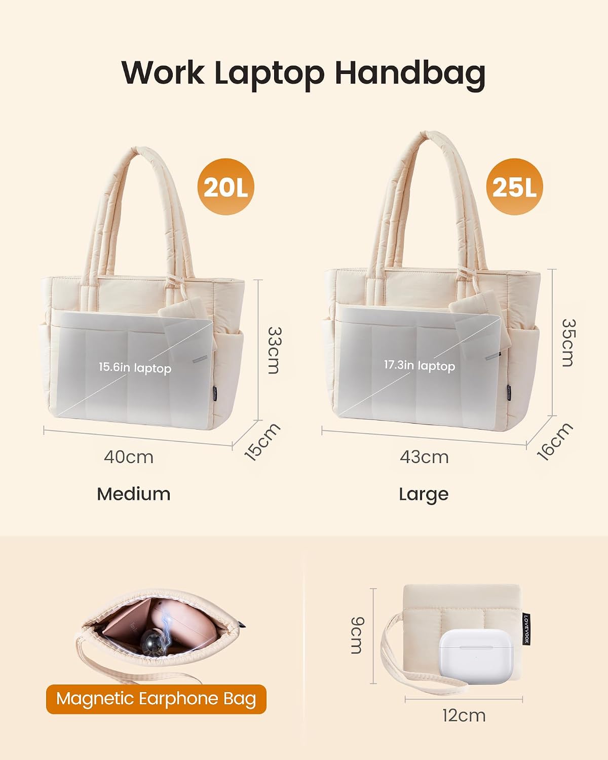 Thumbnail 6 de LOVEVOOK Shopper Tasche Damen 40×15×33 cm